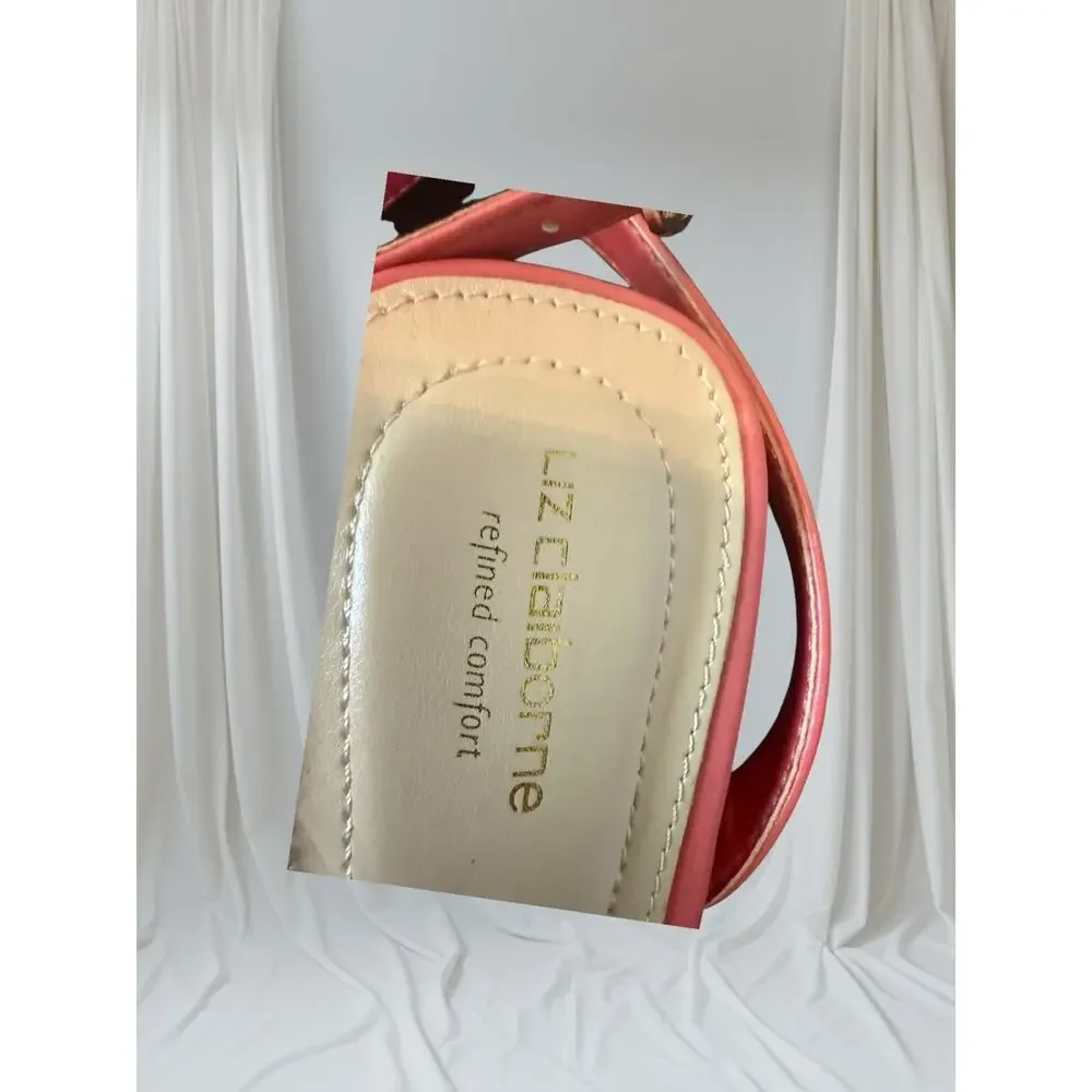 Liz Claiborne Refined Comfort Pink Ankle Stap Sandals 9.5M